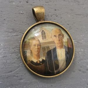 American Gothic Glass Pendant